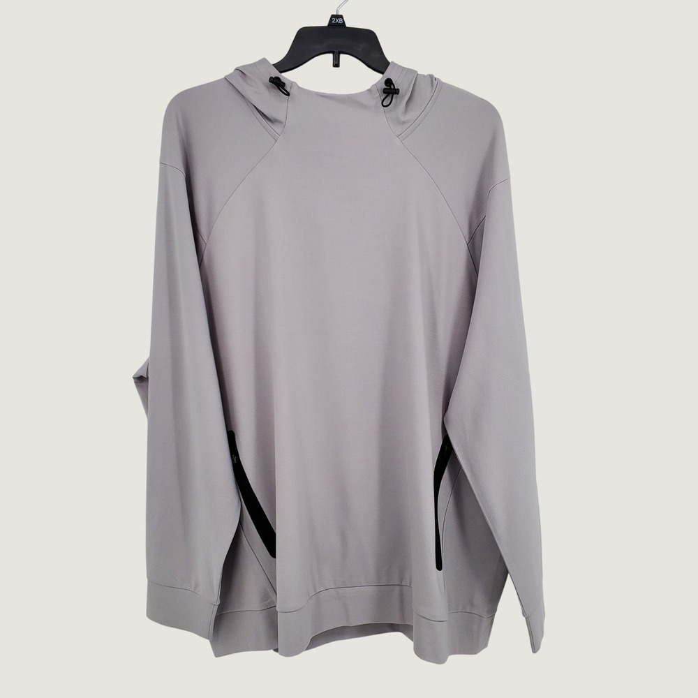 Tek Gear Midweight Hoodie Mens 2XB Silver Spring Gray‎ Stretch Kangaroo Pocket